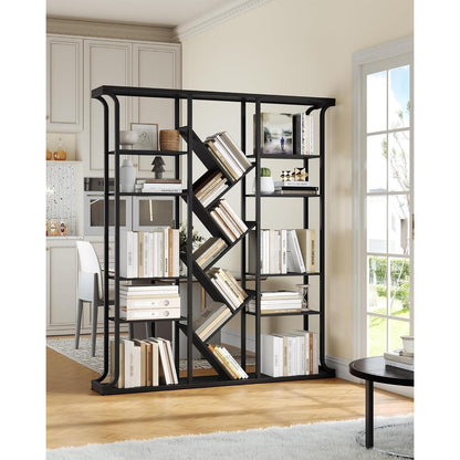 Baumförmiges Bücherregal 6-Tier mit 17 Fächern – Schwarz