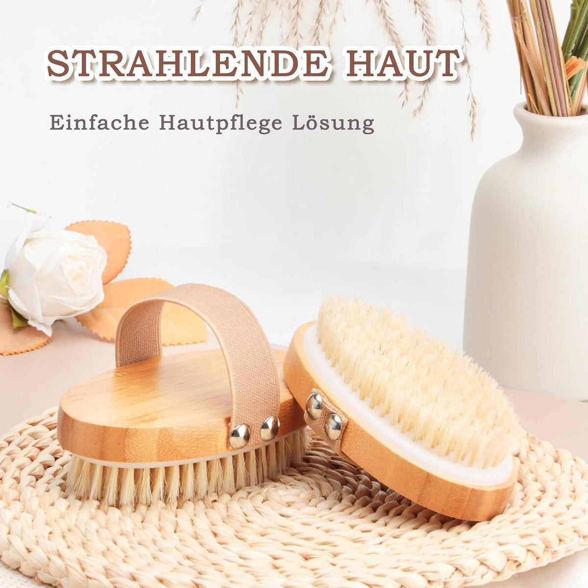 Körperbürste Naturborsten für Peeling und Durchblutung