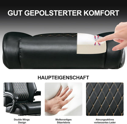 Bürostuhl 200KG Lendenstütze, hohe Rückenlehne, Schwarz