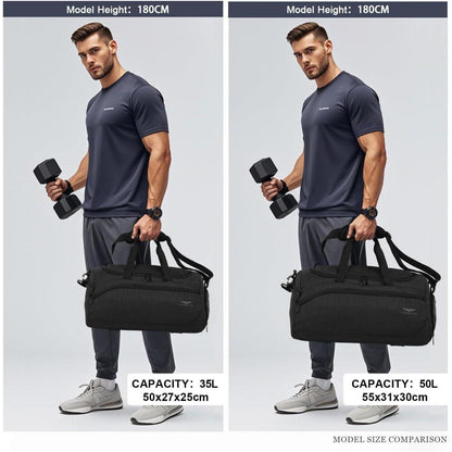 Sport- und Reisetasche 50L mit Schuhfach, wasserdicht