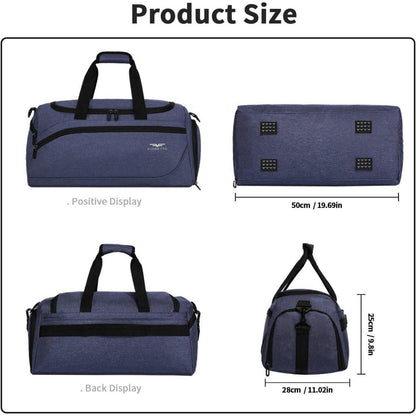 Sporttasche mit Schuhfach & Nassfach, Navy Blau