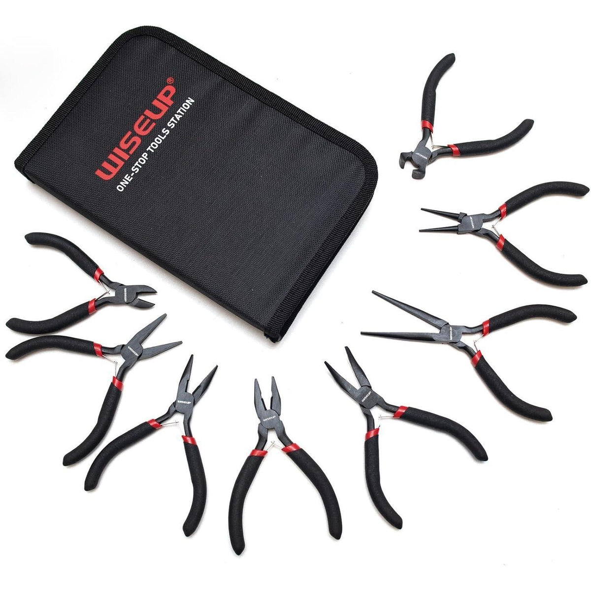 8-teiliges Mini-Zangen-Set mit Tasche für Handwerk & Elektronik