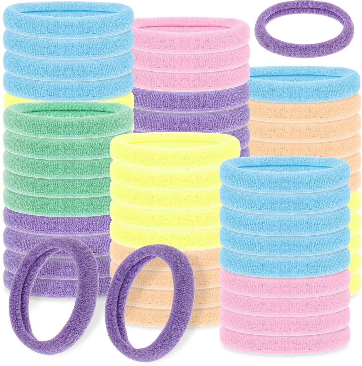 100er Set Damen Haargummis Nylon Pferdeschwanzhalter in 9 Farben