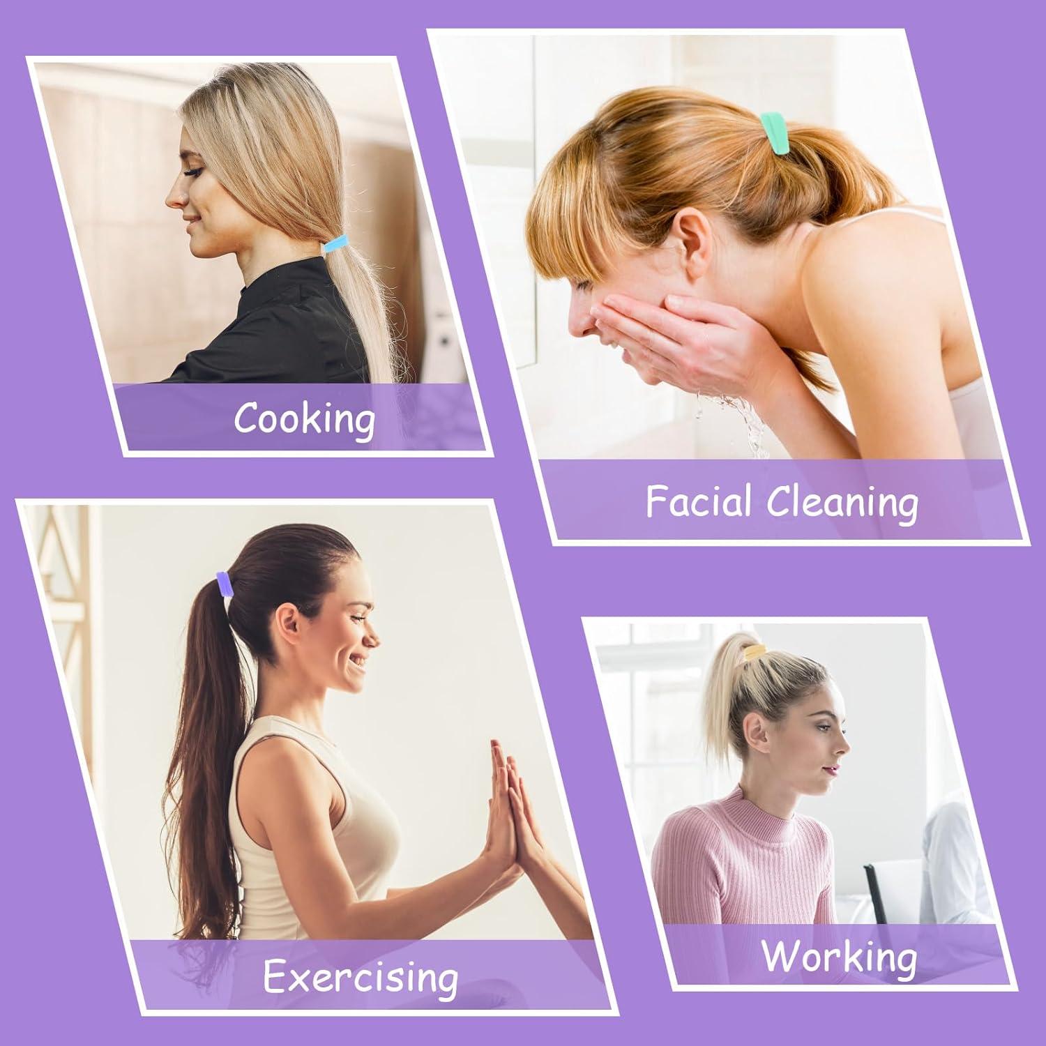 100er Set Damen Haargummis Nylon Pferdeschwanzhalter in 9 Farben