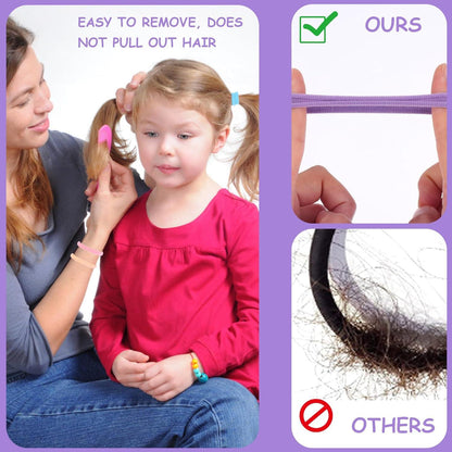 Haargummis Damen 100 Stück Nylon Haargummis Mehrfarbig