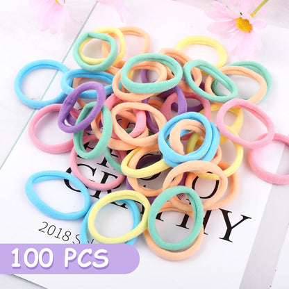 100 Stück Damen Haargummis Haarband Nylon Pferdeschwanzhalter