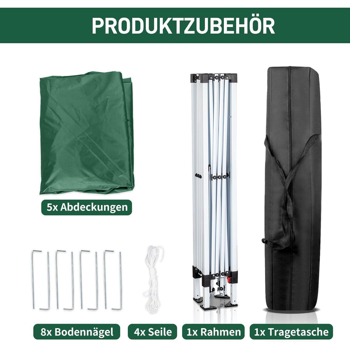 Faltpavillon 2x2m – Wasserdicht, Stabil & UV-Schutz für Garten & Camping