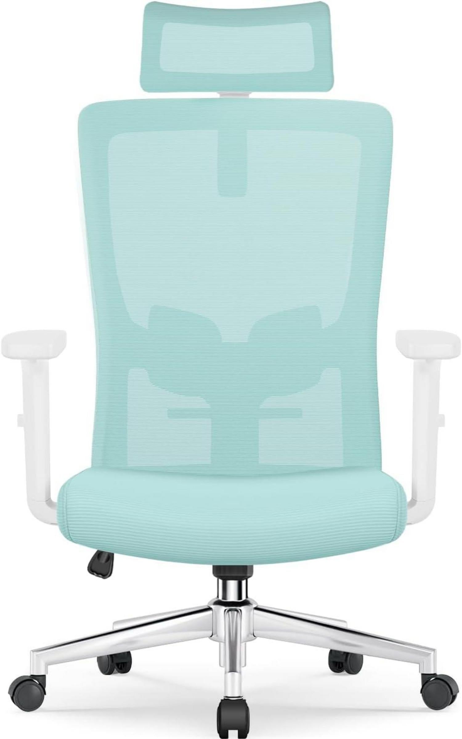 Ergonomischer Bürostuhl Verstellbar mit Lendenstütze & Armlehnen