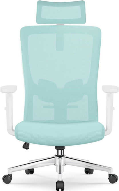 Ergonomischer Bürostuhl Verstellbar mit Lendenstütze & Armlehnen