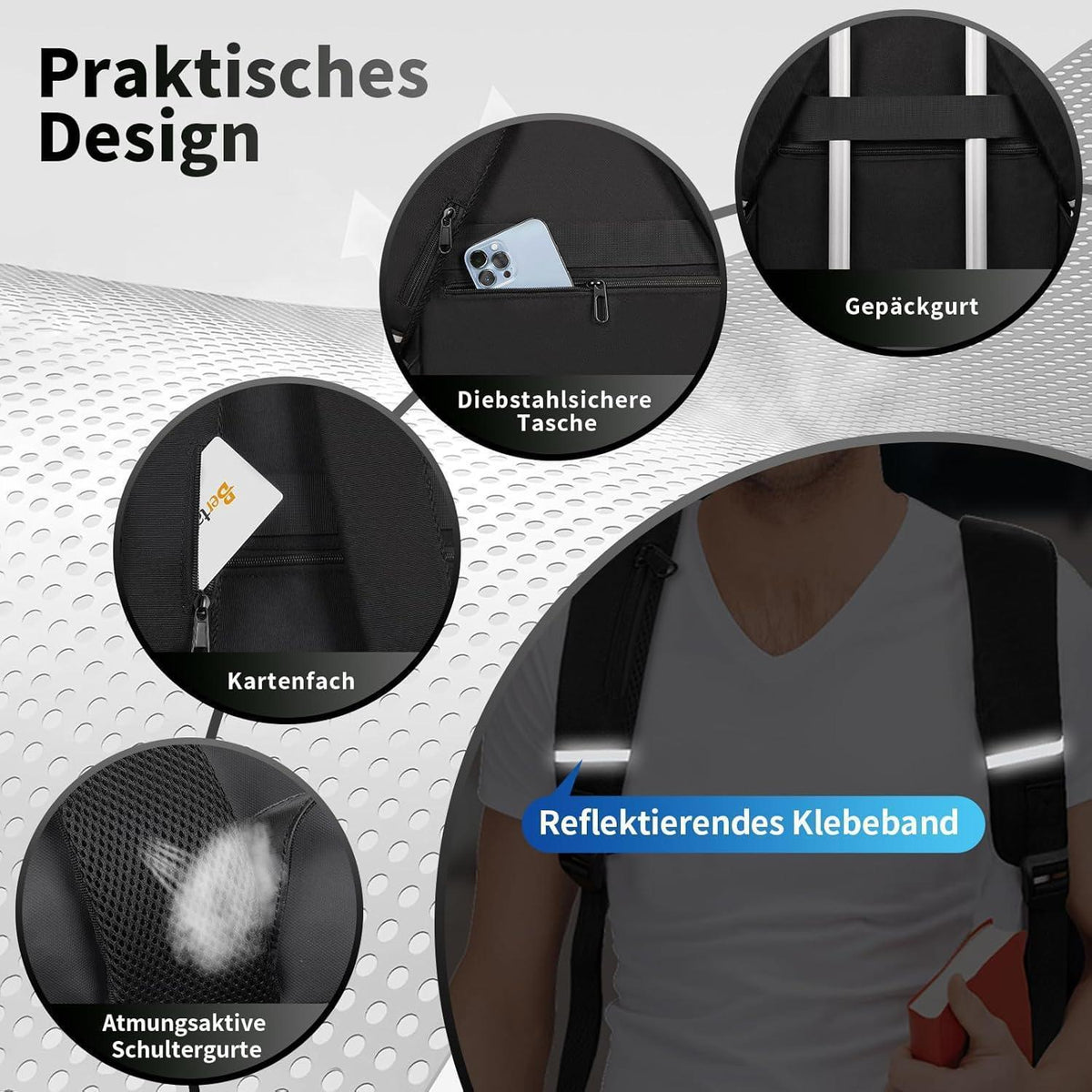 Lunch Rucksack 17,3 Zoll mit Kühlfach für Herren & Damen