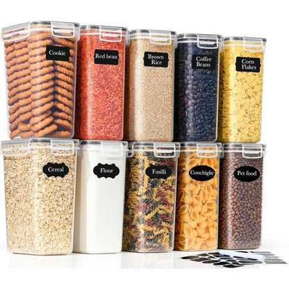 10er Set Vorratsdosen 2L luftdicht | Küche Aufbewahrung Müsli Mehl Zucker
