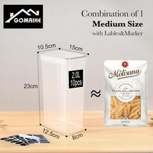 10er Set Vorratsdosen 2L luftdicht | Küche Aufbewahrung Müsli Mehl Zucker