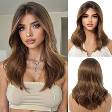 Natürliche Ombre Braune Lockige Perücke mit Hitzebeständigem Haar