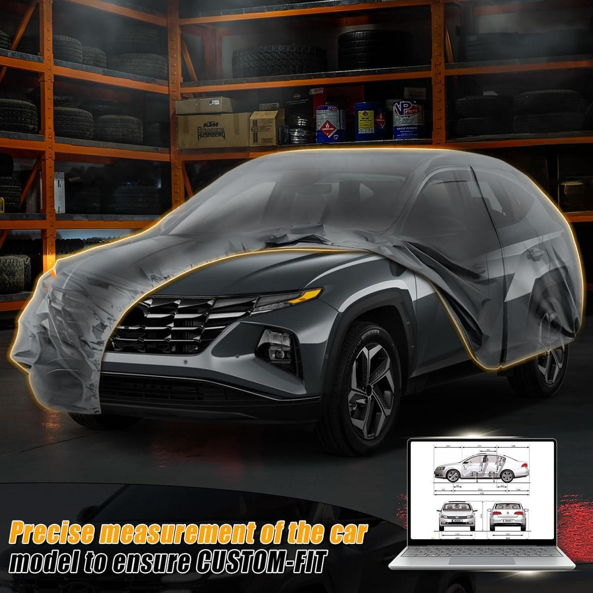 Autoabdeckung Wasserdicht Hyundai Tucson IX35 2009-2025