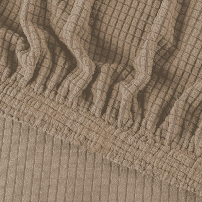 Stretch Stuhlhussen Set Sandfarbe - 6 Stück für Esszimmerstühle