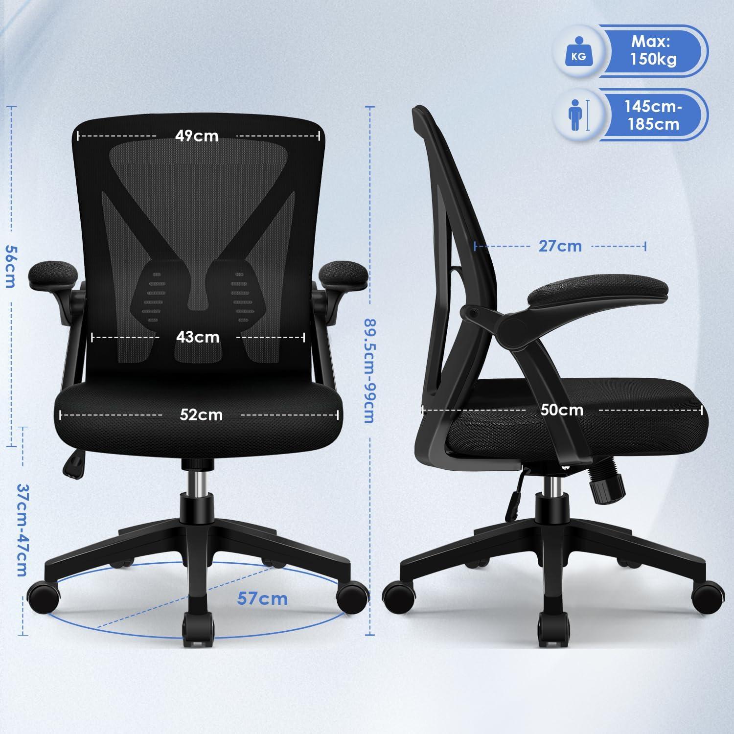 Ergonomischer Bürostuhl mit Wippfunktion und Netzbezug
