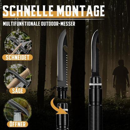 9-in-1 Survival Axt mit Hacke, Camping Multitool, Outdoor Beil