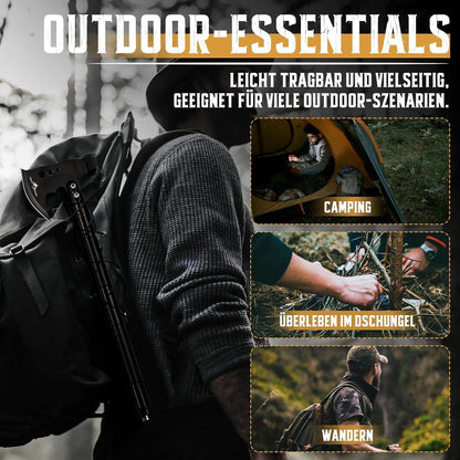 9-in-1 Survival Axt mit Hacke, Camping Multitool, Outdoor Beil