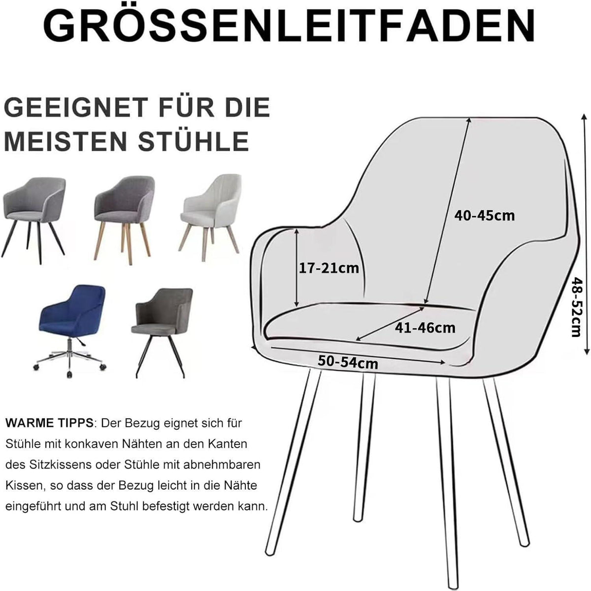 Stretch Samt Stuhlhussen Set - Grün, 4 Stück