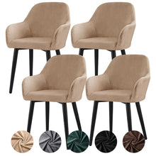 Stretch Samt Stuhlhussen Set – Abnehmbar & Waschbar