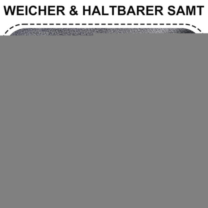 Stretch Samt Stuhlhussen Set - Grau, 4 Stück