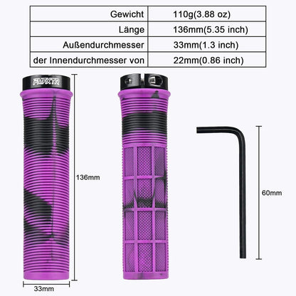 Fahrrad Lenkergriffe Ergonomisch 22mm Rutschfest Violett