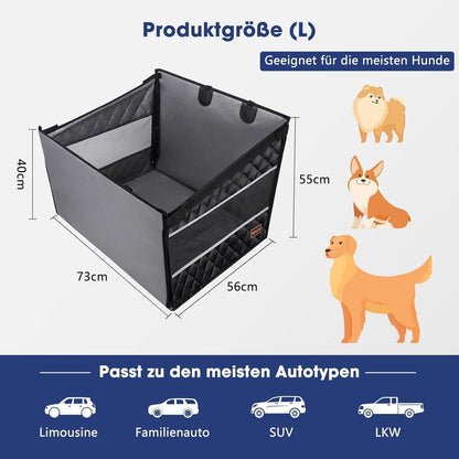 Hunde Autositz Extra Stabil & Wasserdicht – Grau