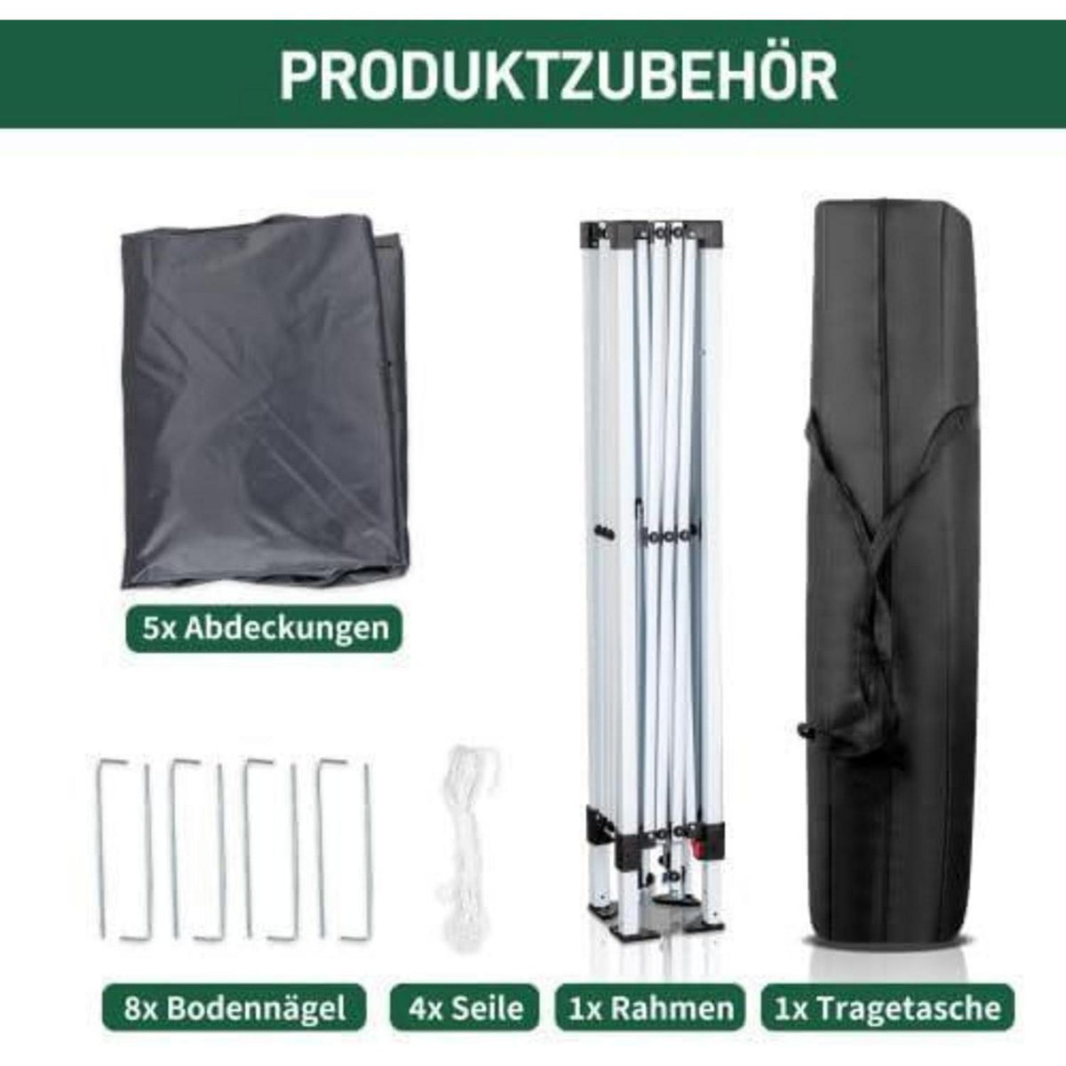 3x3m Gazebo mit 4 Wänden – Wasserdicht & UV-Schutz für Garten & Events