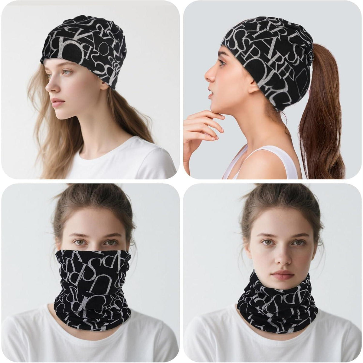 Slouchy Beanie Mütze Damen & Herren - Dünne Sommer Mütze 4er Set