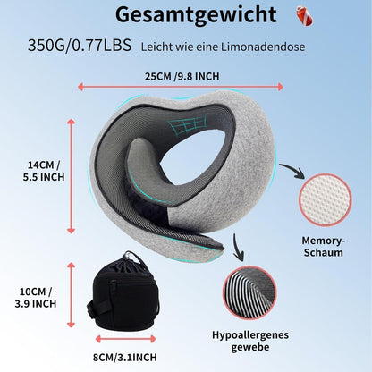 Reisekissen Flugzeug mit Memory Foam – Nackenkissen für Reisen