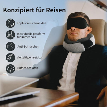 Reisekissen Flugzeug mit Memory Foam – Nackenkissen für Reisen