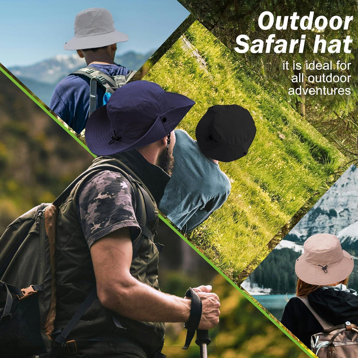 Faltbarer Safarihut Damen Herren | Wasserdicht & Verstellbar