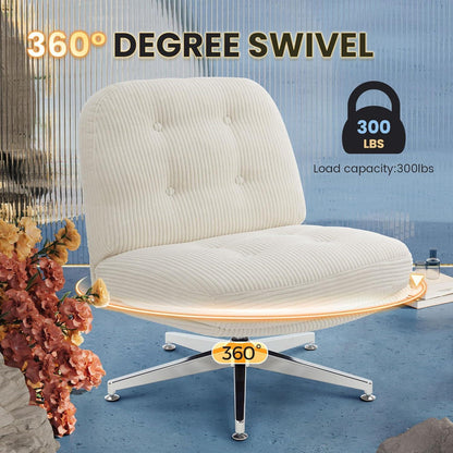 Bürostuhl ohne Armlehne Wohnzimmer Sessel Ergonomischer Drehstuhl