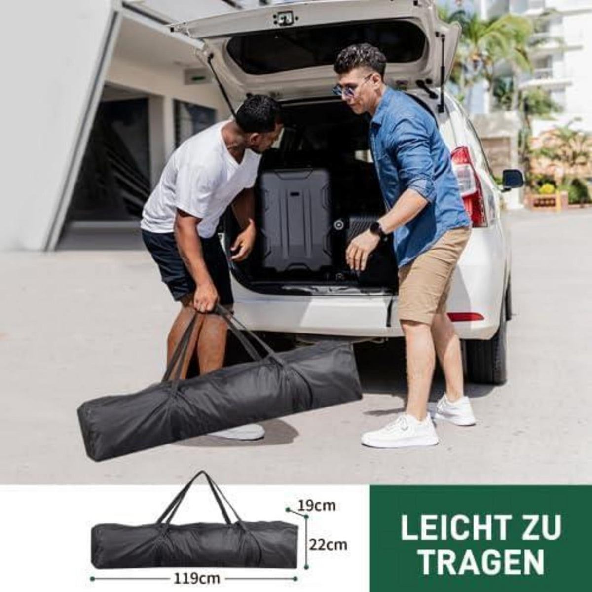 3x3m Gazebo mit 4 Wänden & Sandsäcken – Wasserdicht & UV-Schutz