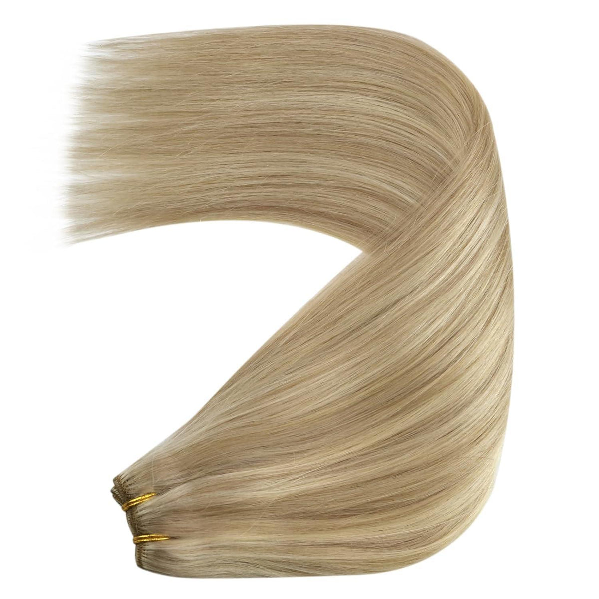 Echthaar Tressen 60cm Blond Highlight Remy