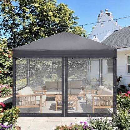 3x3m Gazebo – Wasserdicht, UV-Schutz & Mesh-Seitenteile