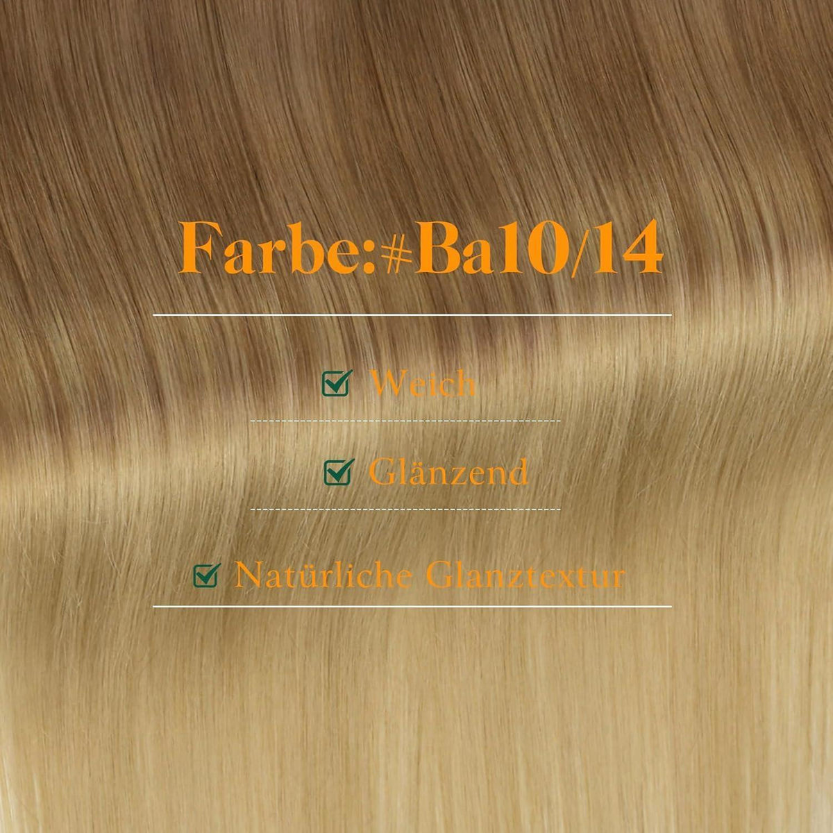 Echthaar Tape Extensions Braun Balayage Ombre 55cm