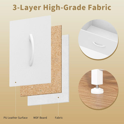 Flur Kommode mit 9 Schubladen – Industrial Design Weiß 100x30x65cm