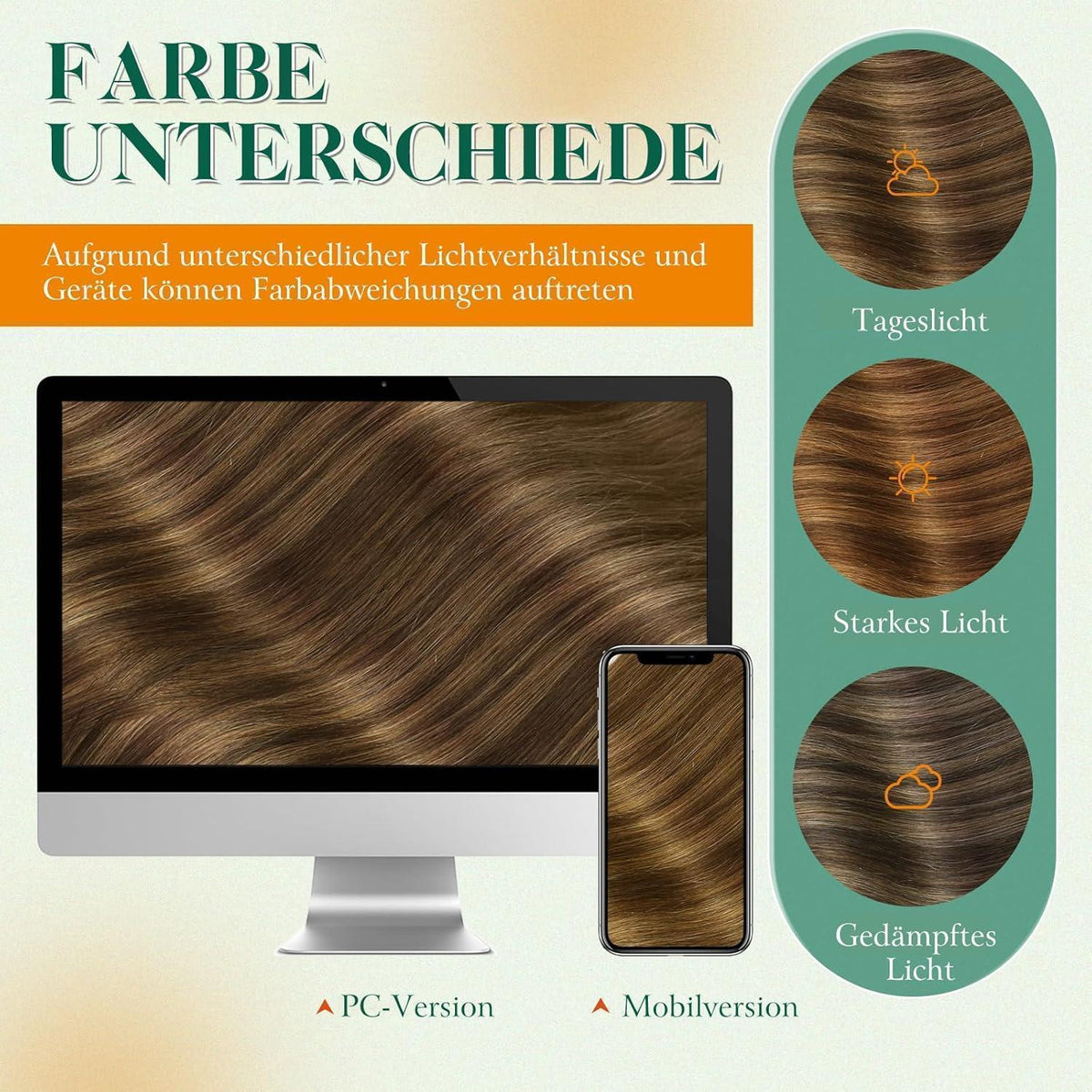 Echthaar Tape-in Extensions Ombre Braun Dunkelbraun