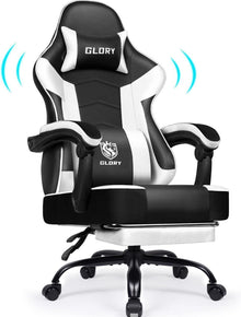 Ergonomischer Gaming Stuhl mit Fußstütze und