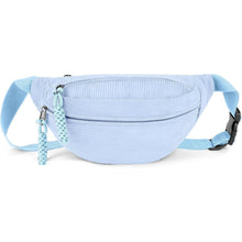 Cord Bauchtasche Damen, Umhängetasche mit großem Fach, Blau