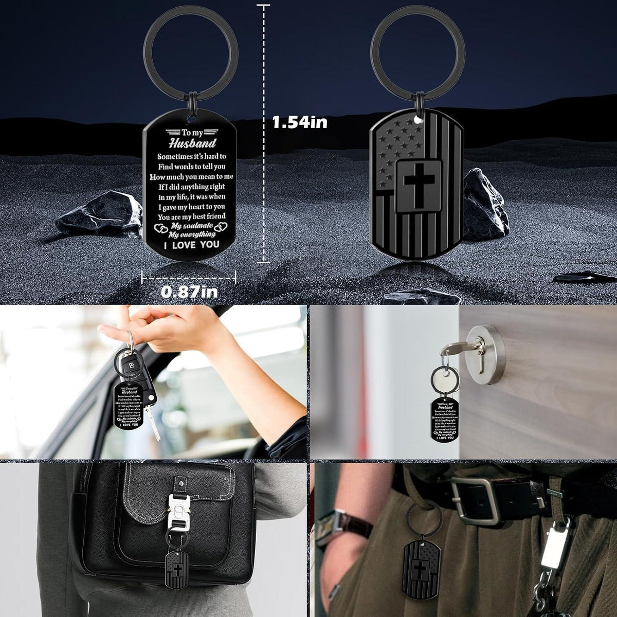 Geschenkset Herren: Gürtel, Brieftasche, Armband & Schlüsselanhänger