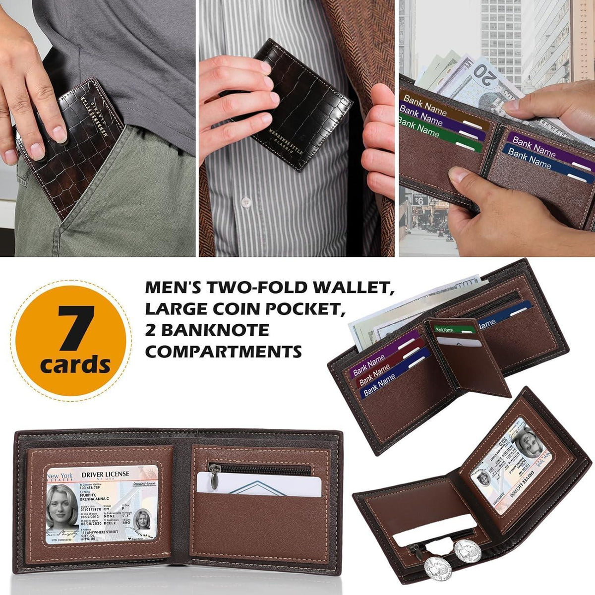 Geschenkset für Ihn: Gürtel, Brieftasche, Armband & Schlüsselanhänger