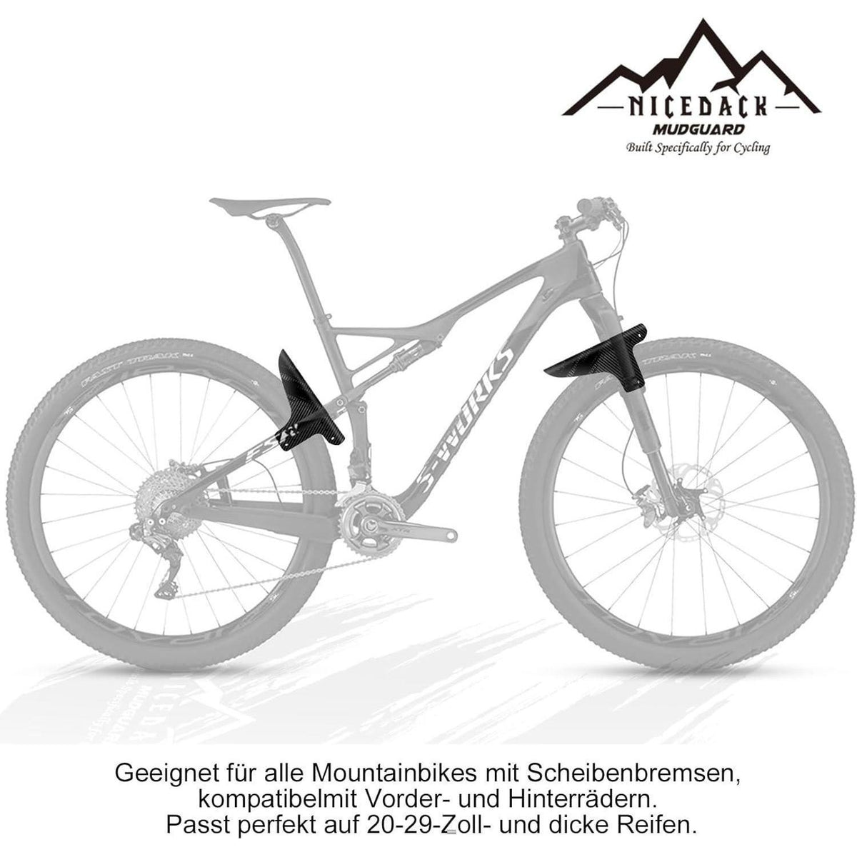 MTB Schutzblech-Set für Mountainbike – 2er-Pack