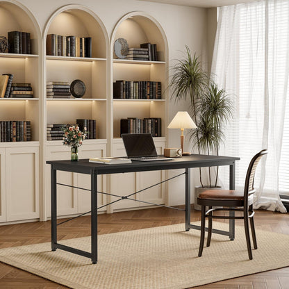 Schreibtisch Kleiner Computertisch 120x48x75cm Bürotisch Industrial Schwarz
