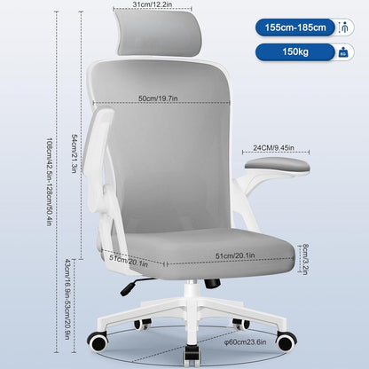 Ergonomischer Bürostuhl mit Wippfunktion und 150kg