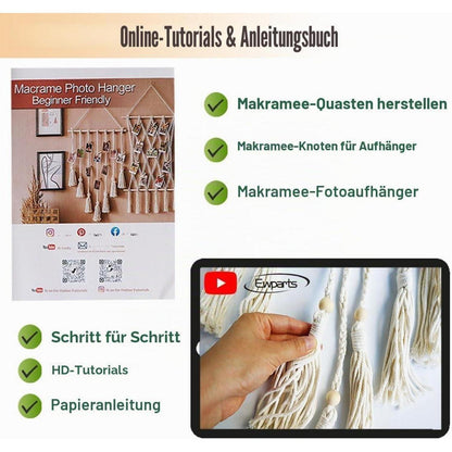 Makramee Set für Anfänger – DIY Foto-Hänger & Wanddeko