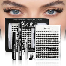 3D Wimpern-Cluster Set mit Bond & Seal – 10-18mm D-Curl