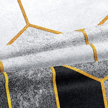 Geometrisches Bettwäsche-Set Schwarz Weiß 135x200 cm