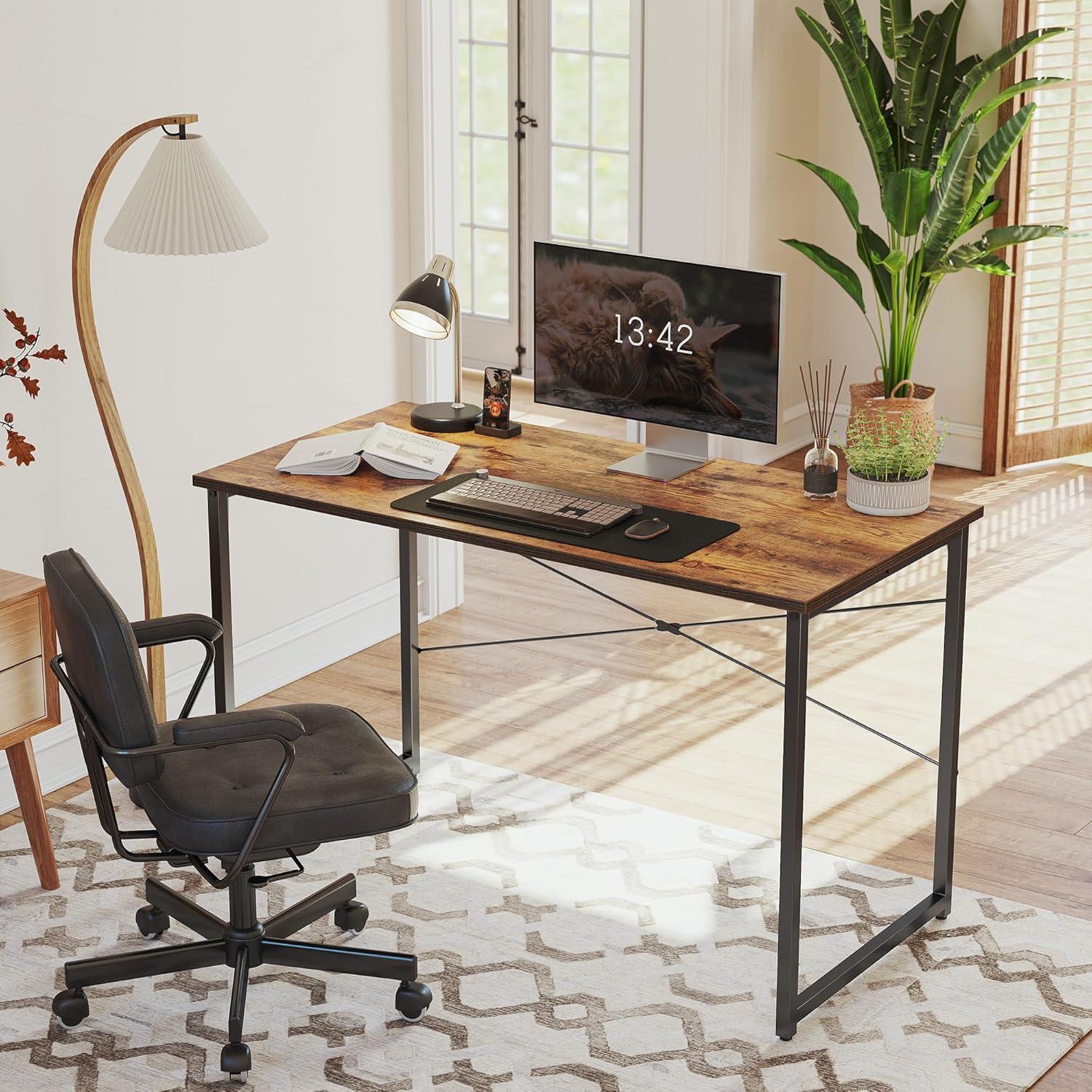 CubiCubi Schreibtisch Industrie-Design Vintagebraun 120x48x75 Bürotisch